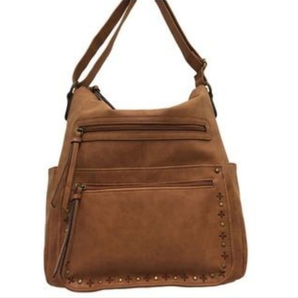 Del Mano Double Pocket Crossbody Handbag